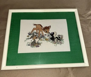 Kreuzstich Disney Bambi 84’ Holzrahmen 14”x11 1/2” - Bild 1 von 9