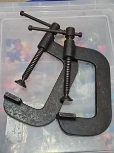 Vintage WW2 - G Clamps - Air Ministry issue AM x 2 Quality vintage tools - Picture 1 of 10