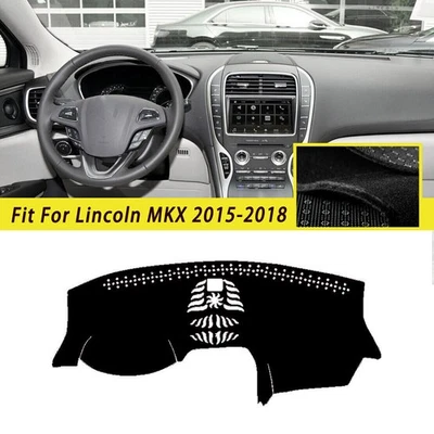 Tapete de painel preto antiderrapante para Lincoln MKX 2015-2018 - Imagem 1 de 4
