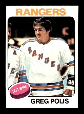 1975 76 Topps #201 Greg Polis Rangers NEAR MINT *6k - Image 1 of 2
