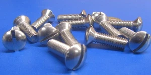 Oval Head  Metric Slotted Machine Screw 18-8 Stainless, M8 x 25 mm L, 25 pcs - Picture 1 of 20