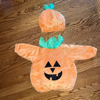 Disfraz de calabaza infantil Halloween 6-12 meses pulóver camisa y sombrero bebé unisex Foto 1 de 2