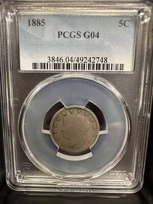 1885 Liberty Head V Nickel  Nice Key Date Type Coin  PCGS Certified  G-4 2748 - Image 1 of 2