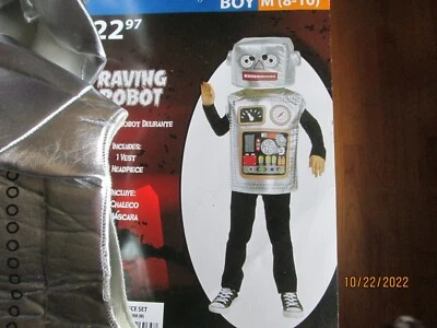 Disfraz de Robot Raving Niño M (8-10) 2 Piezas Envío Rápido Foto 1 de 3