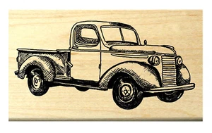 P118  Antique pick up truck rubber stamp - Picture 1 of 1