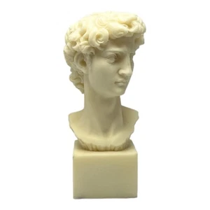 Michelangelos David Kopf Büste griechischer Marmorguss Skulptur Statue Replik - Bild 1 von 8
