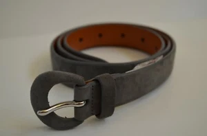 New $295 Ralph Lauren Women's Suede Belt Made in Italy Sz Large - Picture 1 of 9