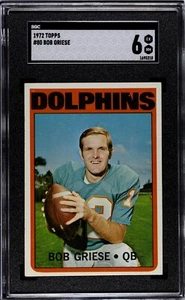 1972 Topps Bob Griese 80 SGC Grade 5 Miami Dolphins Vintage HOF Undefeated QB1 - Bild 1 von 2