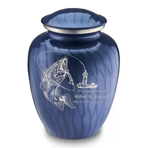 Geturns Adult Custom Engraved Fishing Cremation urns for human ashes - Picture 1 of 32