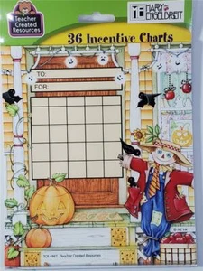 36 Halloween Fall Theme Incentive Charts Mary Engelbreit Teacher Resources NEW - Picture 1 of 1