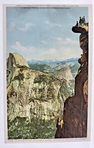 Vintage Postkarte Overhang Rock, Glacier Point, Half Dome, Yosemite, Kalifornien - Bild 1 von 2