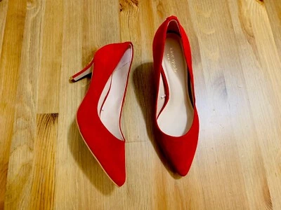 Kate Spade NY Vida замшевый верхний каблук насос туфли красный новый без коробки размер 7,5 - Изображение 1 из 4