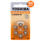 Toshiba Hearing Aid Batteries Size 13 (60 Batteries)