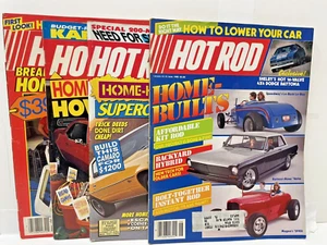Menge 4 HOT ROD Zeitschriften Haus baut erschwingliche Supersportwagen How Tos Budget hausgemacht - Bild 1 von 5