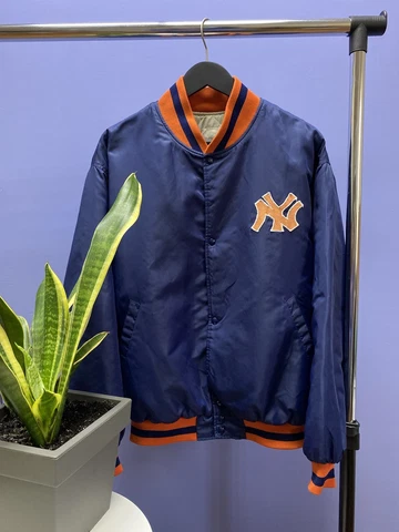 Vintage 80s 90s New York Knicks Basketball Bomber Jacket NBA Size L Men Large Cover