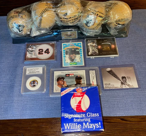 Lot Willie Mays San Francisco Giants Cards Balls Say Hey Kid Collectibles Cover