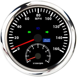 110mm GPS Speedometer 160MPH with Tachometer 8000RPM Gauge for Boat Car Truck  - Picture 1 of 5