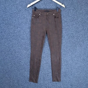 7 For All Mankind Womens Denim Jeans Size 26 Brown Skinny Leg Mid Rise Stretch - Picture 1 of 9
