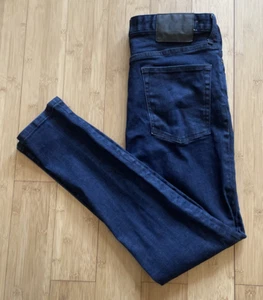 Superdry Jeans Uomo W32", L29" Navy Skinny Fit Casual Elasticizzato Denim Zip Fly - Foto 1 di 8