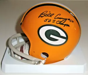 Mini casco firmado por Bill Curry de PACKERS con SB I Champs certificado de autenticidad JSA AUTO autografiado - Imagen 1 de 2