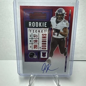 2020 Contenders JK DOBBINS Red Zone Rookie Ticket Auto Baltimore Ravens - Picture 1 of 2