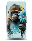 Dripping Watercolour Baby Gorilla Flip Wallet Case Gorillas Face Drip Art AC40