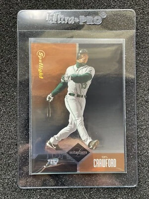CARL CRAWFORD #’d /100 - 2004 Leaf Limited Spotlight BRONZE Parallel SP #239 - Image 1 of 2