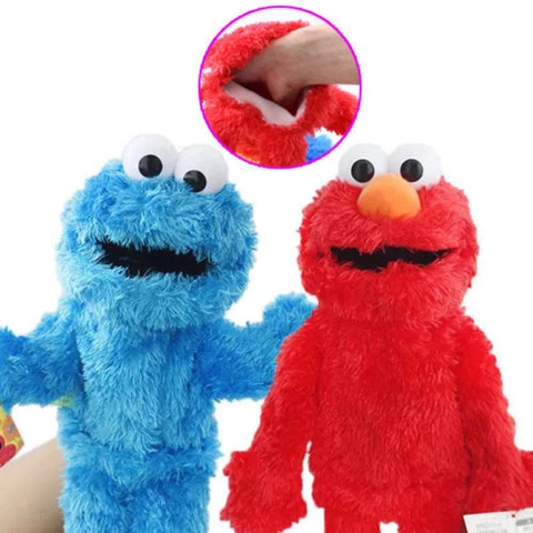 Sesame Street Hand Puppet Plush Stuffed Dolls Elmo Cookie Monster Toy Cover