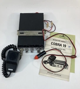 Cobra 19 - 23 Channel CB Radio W Manual Mount Microphone- Not Tested AS IS  - Picture 1 of 10