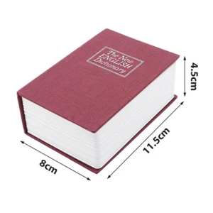 Dictionary Mini Safe Box Book Money Hidden Secret Security Safe Lock Cash Mo; _t - Imagen 1 de 15