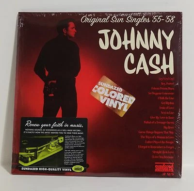 JOHNNY CASH Original Sun Singles MONO YELLOW COLOR VINYL 2xLP Rare 2011 Repress - Image 1 of 2