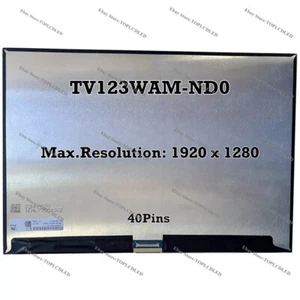 TV123WAM-ND0 12.3" Laptop LCD Écran 40Pins IPS LCD 1920X1280 eDP 100% sRGB 60Hz - Picture 1 of 1