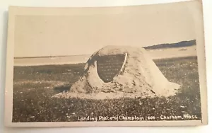 Cartolina RPPC Landing Place of Champlain 1606 Chatham MA Massachusetts 1921 - Foto 1 di 3