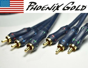 6 ft. - Componente RCA 3 RCA RGB Video Audio Cable Doble Blindaje HDTV DVD - Imagen 1 de 5
