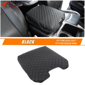 Almohadilla de reposabrazos para consola central interior alfombrilla de cubierta suave para Dodge RAM 1500 2010-17 negra - Imagen 1 de 10