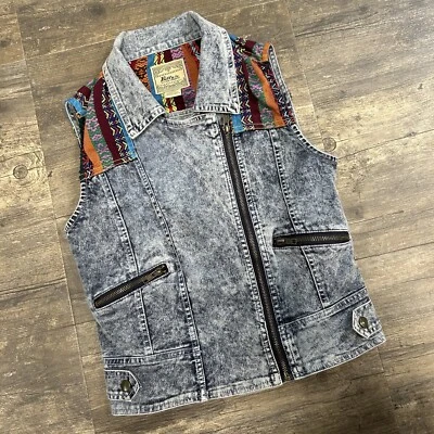 Billy by Flying Tomato Women's Jeans Denim Vest Zipper Size Small - Image 1 of 4