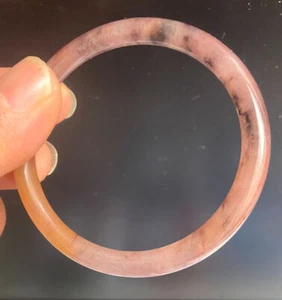 Certified purple 55.5MM Natural Burma A Jade purple jadeite Bangle Bracelet 2383 - Picture 1 of 5