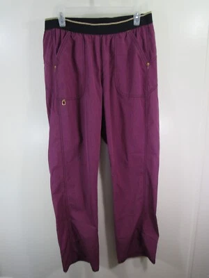 Pantalones Médicos Scrub Star Talla L Púrpura Elásticos Cintura Bolsillos Foto 1 de 4