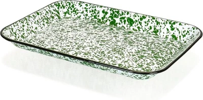 Bandeja rectangular clásica de 1,6 cuartos de galón de metal esmaltado de 13,5” x 10”, Foto 1 de 4