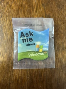Pregúntame sobre Windows XP Empleado Promocional Pin Botón Pinback - Imagen 1 de 2