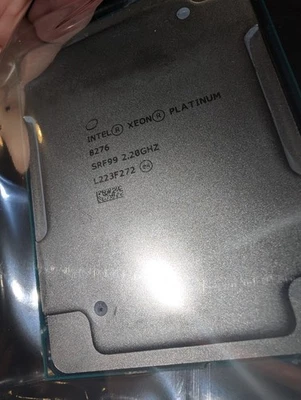SRF99 INTEL XEON PLATINUM 8276 2.20GHZ 28-CORE 38.5MB 165W FCLGA3647 PROCESSOR - Image 1 of 2