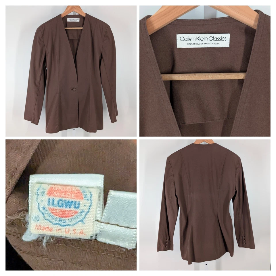Calvin Klein 复古系列美国 Normcore 斜纹天然波西米亚夹克 38 — 第 1/4 张图片