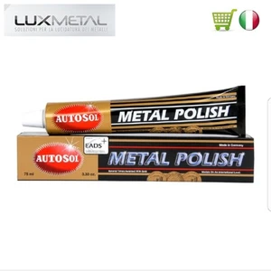 pasta abrasiva autosol metal polish pulire lucidare cromo per tampone in spugna - Imagen 1 de 4