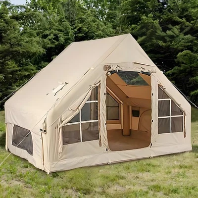 Carpas inflables para tienda de campaña para 3-5 personas tienda inflable con bomba y gato de estufa Foto 1 de 4