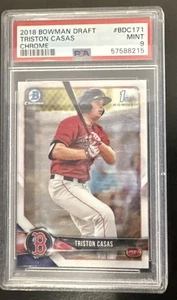 2018 Bowman Draft Chrome Triston Casas Boston Red Sox Rookie RC PSA 9 - Picture 1 of 2