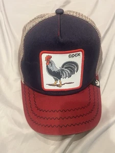 Sombrero de camionero Goorin Bros The Cock azul marino/rojo Snapback - Imagen 1 de 6