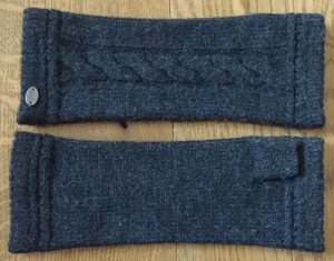 REI Fingerless Gloves Arm Warmers - Charcoal Grey 100% Merino Wool - 9.5" Long - Picture 1 of 6