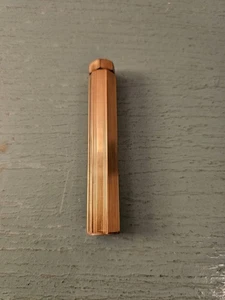 Vintage ArtDeco Cara Nome Langlois Messing Röhrenpulver für Geldbörse - sehr gut - Bild 1 von 4