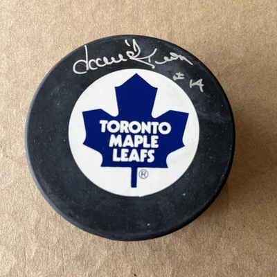 DAVE KEON SIGNED HOCKEY PUCK TORONTO MAPLE LEAFS JSA MJR - Image 1 of 3