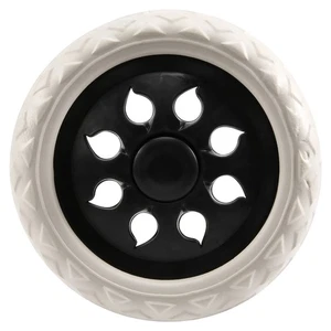 (R) noir et noyau plastique mousse roues chariot à roulettes support de roue 4744 - Photo 1/4